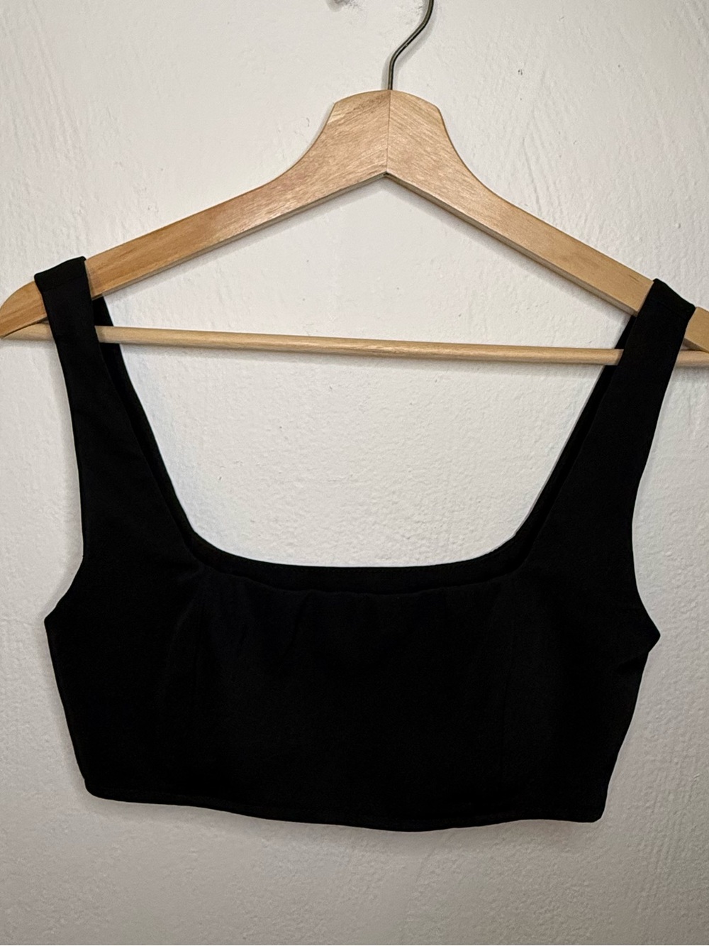 Princess Polly NWOT Black Square Neck Crop Top